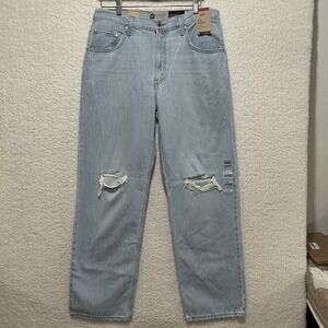 Levi's Silver Tab '94 Baggy Mid Rise Loose Straight Leg Distressed Jeans Size 31